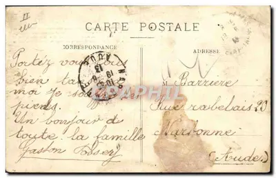 Le Havre — Het transatlantiek schip "La France" — onbekende uitgever, nr. 37 — Achterkant