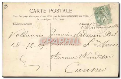 Geneviève — Antieke ansichtkaart met vrouwelijke portretten — Uitgever Céiba, n° 522 — Achterkant