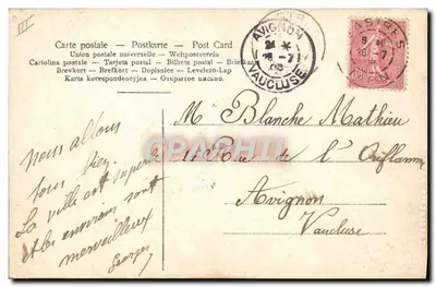 Mme Blanche — Carta postal artística — Editor: TONGIER & FRÈRES — Verso