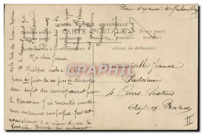 Jeannie — carta postal de coleção — JASTRA — Verso