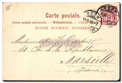 Femme en costume berneois — avec ours — éditeur Verlag v. Friedr. Wagner, Bern — Reverso