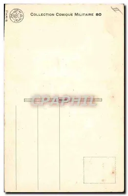Sala de visita — Irmerie — Coleção Comique Militaire 80 — Verso