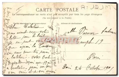 Os primeiros passos — A vida nos campos — Philatypie Dugas et Cie, Nantes — Verso
