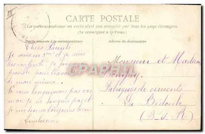 Życie na wsi — Minet powraca — Héliotypie Dugas et Cie, Montaigu — Rewers