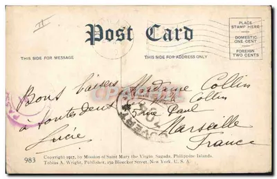 Porteur de marchandises — scène de terrain — éditeur Tobias A. Wright, n° 983 — Verso