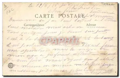 Saint-Pol (P.-de-C.) — Sklep z Tabakami — Imp. de L'Anctite de la Terrouise, Boulevard Carnot, St-Pol — Rewers