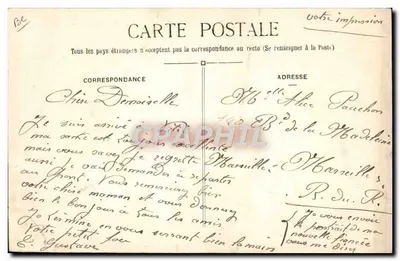 Cartolina d'epoca Folklore Tabac Vecchia fumatrice di Kerity — Verso