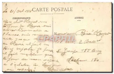 Le Havre — O Transatlântico França — C.V. 2132 — Verso