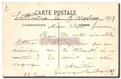 O Transatlântico "France" no Porto de Le Havre — n°244 — Verso