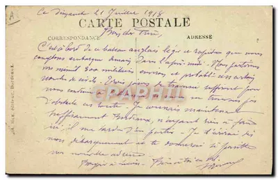 Bordeaux — Compagnie Générale Transatlantique : Figuig — C.B. — Rewers
