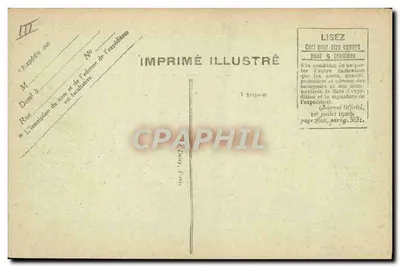O Transatlântico "FRANCE" — Le Havre — Imprimé Illustré — Verso