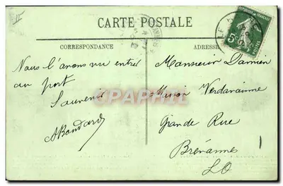 O transatlântico "France" — Cie Générale Transatlantique — Edit. Barriaux — Verso
