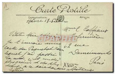 Le Havre — Il transatlantico « France », della Compagnia Generale Transatlantica — n° 741 — Verso