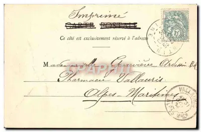 Menina e avó — Paris, 30 de outubro de 1904 — G. I., Paris -7 — Verso