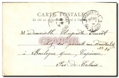 Três jovens mulheres com um jumento puxando uma carruagem — J.M.C. Paris — n°1 — Verso