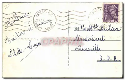 A Savóia pitoresca — 55. — Cie des Arts Photomécaniques — Verso