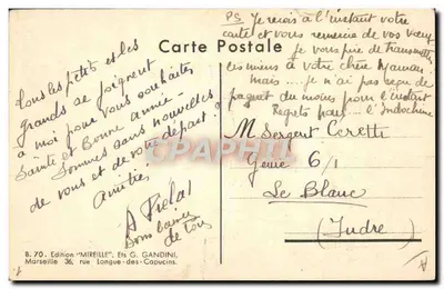 Criança pescando uma calçada — desenho de Lacroix — Edição Mireille — Verso