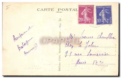 Dramat rodzinny — scena życia domowego — Wydawnictwo Sztuki, Harmonia, St-E. n°5574 — Rewers