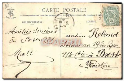 De pittoreske Bretagne — De melkboerderij van Pontivy — Collectie A. Waron, St-Brieuc — Achterkant
