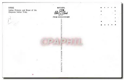 Principessa e Brave dei Cheyenne — C456G — Mike Roberts Color Production, Berkeley, California — Verso