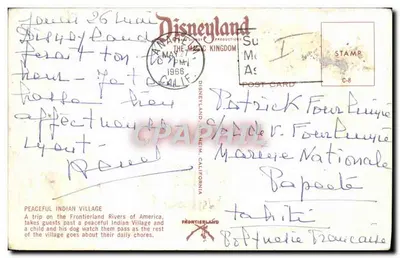 Pueblo indio tranquilo — Frontierland — Disneyland Productions — Reverso