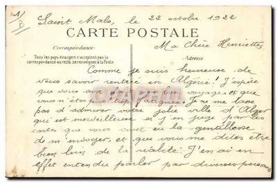 Kostiumy bretońskie — Typ staruszka z Bretanii — ELD, nr 336 — Rewers