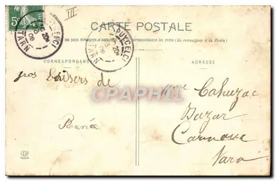 La Baraque Royale — Floresta da Grésigne — Editor: A República Francesa, n° 189 — Verso