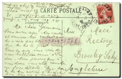 Le Havre — O Navio de Passageiros "France", da Companhia Geral Transatlântica — LL. N° 247 — Verso