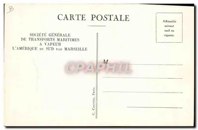 S.G.T.M. — "FLORIDA", Rookzaal van de eerste klasse — Société Générale de Transports Maritimes — Achterkant