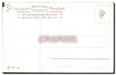 Dwa niedźwiedzie w pełnej konfrontacji — ilustracja Waltera von Mühlen — seria 409 — Rewers