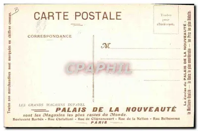 パリ1918 — パラス・ド・ラ・ノーヴェルテ — インプルミッション・エ・デスフォセ — 裏面