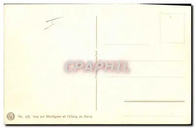 Visão de Martigues e o Lago de Berre — Impressa na Suíça — n° 430 — Verso