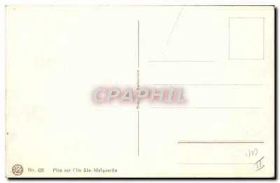 Pinos na ilha Ste. Marguerite — edição Printhal Switzerland, n° 426 — Verso