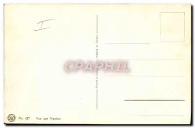 Uitzicht op Menton — olieverf — F. Leve — Achterkant