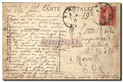 O Rápido da Classe — Paris a Marseille — E. R. PARIS (Modelo depositado, N° 14877) — Verso