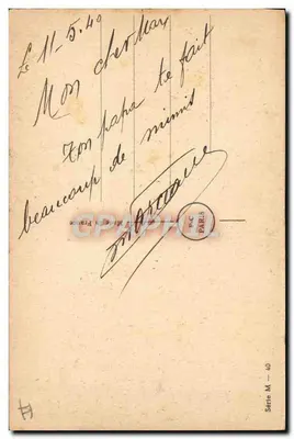 Dois soldados em trincheira — brincadeira sobre o gás lacrimogêneo — Luc-Cyl, série M-40 — Verso