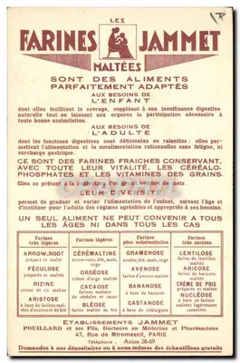 Le Vecchie Provincie della Francia — La Bretagna — Edito dalle Farine Jammet — Verso