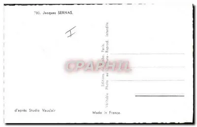 Jacques SERNAS — portret — Wydawnictwo Globe, Paryż, nr 780 — Rewers