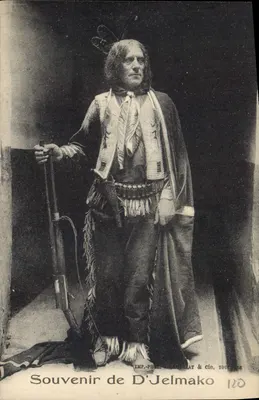 Indiano em traje tradicional — Lembrete de D'Jelmako — IMP-PHOT. M. D'JELMAMO & CIE, TOULOUSE 120