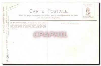 De narghile-roker — oosterse scène — uitgever Tuck & Fils, serie 'Door de wereld heen' — Achterkant