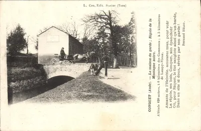 Conquet (Aude) — A casa do guarda ; Rigole da Montanha Negra — L. Cau, Edit. Sorèze (Tarn)