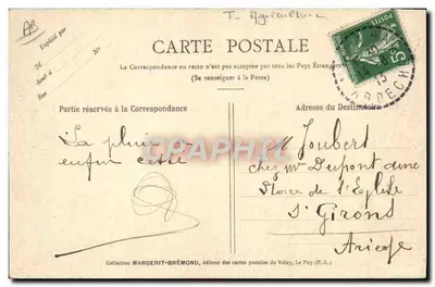 O Pastor do Village — Série 865 — Editor Margerit-Brémond, Le Puy (H.-L.) — Verso