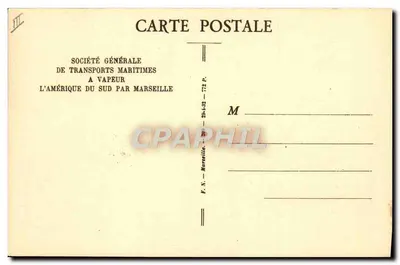 Paquebote "FLORIDA" — S.G.T.M. — Sociedade Geral de Transportes Marítimos — Verso