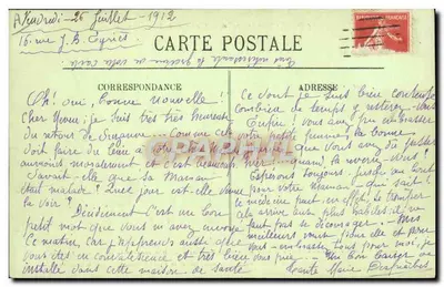 Le Havre — Paquebot 'La France' z firmy Générale Transatlantique — LL. n°741 — Rewers