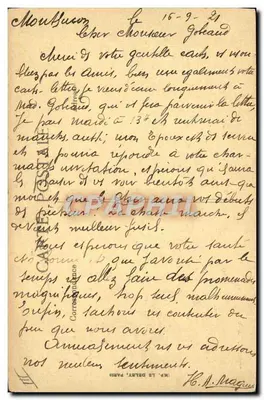 Le Havre — O Transatlântico "France" — G. R. Le Havre — Verso