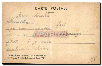 O coche e a mosca — Semana Nacional da infância — F. LESOURT — Verso