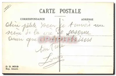 Soldados em uniforme de campanha — Teoria — A. Gaillard, n° T — Verso