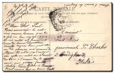 La vie aux champs — Un débarquement — Héliotypie Dugas et Cie, Nantes — Série B — Verso