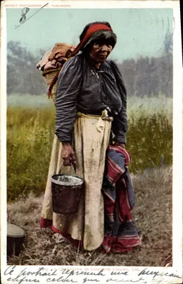 Mulher indígena — Vale Yosemite, Califórnia — Detroit Photographic Co., n° 2713