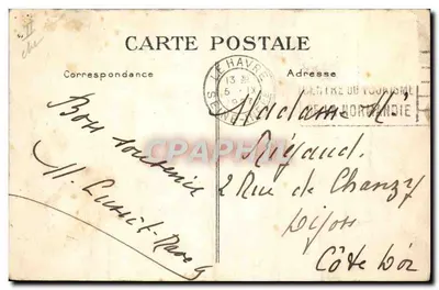 Navio de passageiros "ILE-de-FRANCE" — G. F. Le Havre — (B-D) — Verso